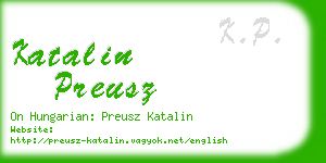 katalin preusz business card